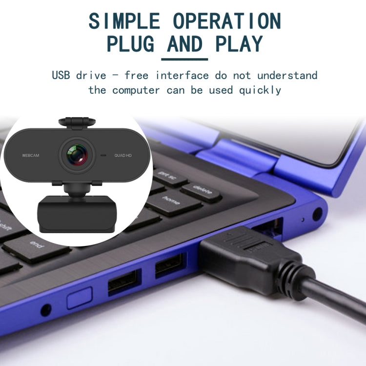 B1 Webcam con rotazione di 360 gradi, risoluzione 2K, HD 1080P, 4 milioni di pixel, con microfono e treppiede