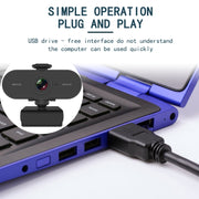 B1 Webcam con rotazione di 360 gradi, risoluzione 2K, HD 1080P, 4 milioni di pixel, con microfono e treppiede