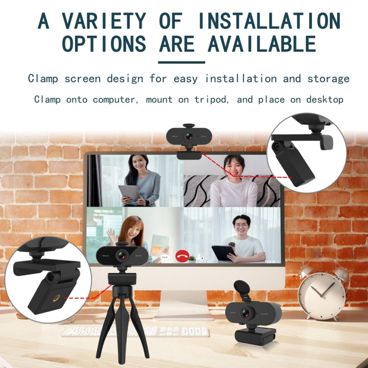 B1 Webcam con rotazione di 360 gradi, risoluzione 2K, HD 1080P, 4 milioni di pixel, con microfono e treppiede