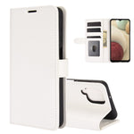 Per Samsung Galaxy A12 R64 Texture Custodia protettiva a vibrazione orizzontale singola con supporto e slot per schede e portafoglio e cornice per foto, For Samsung Galaxy A12