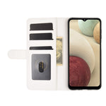 Per Samsung Galaxy A12 R64 Texture Custodia protettiva a vibrazione orizzontale singola con supporto e slot per schede e portafoglio e cornice per foto, For Samsung Galaxy A12