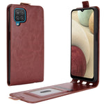 Per Samsung Galaxy A12 R64 Texture Custodia protettiva in pelle a vibrazione verticale singola con slot per schede e cornice per foto, For Galaxy A12
