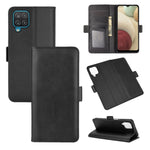 Per Samsung Galaxy A12 Custodia in pelle a vibrazione orizzontale con fibbia magnetica a doppio lato con supporto, slot per carte e portafoglio, For Galaxy A12