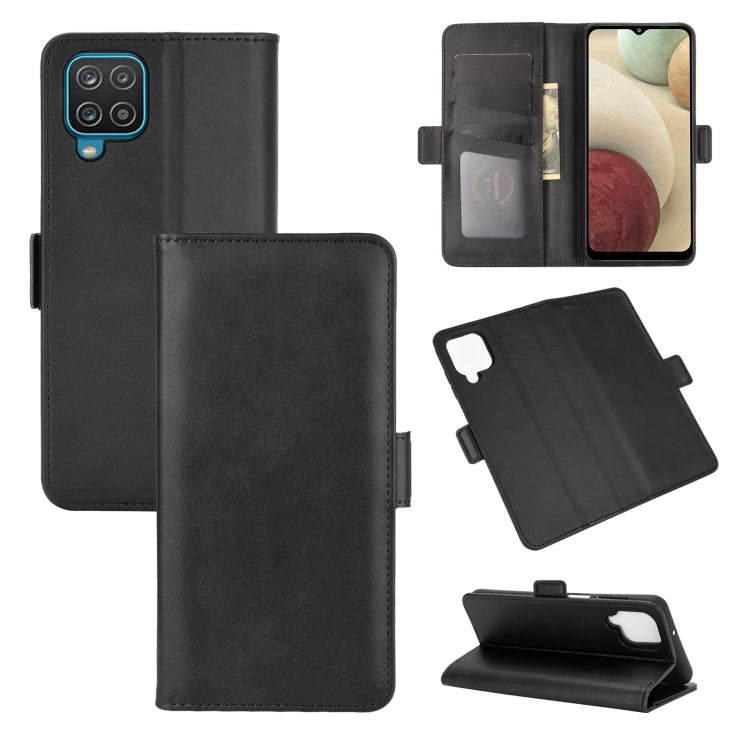 Per Samsung Galaxy A12 Custodia in pelle a vibrazione orizzontale con fibbia magnetica a doppio lato con supporto, slot per carte e portafoglio, For Galaxy A12