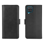 Per Samsung Galaxy A12 Custodia in pelle a vibrazione orizzontale con fibbia magnetica a doppio lato con supporto, slot per carte e portafoglio, For Galaxy A12
