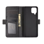 Per Samsung Galaxy A12 Custodia in pelle a vibrazione orizzontale con fibbia magnetica a doppio lato con supporto, slot per carte e portafoglio, For Galaxy A12