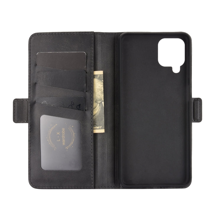 Per Samsung Galaxy A12 Custodia in pelle a vibrazione orizzontale con fibbia magnetica a doppio lato con supporto, slot per carte e portafoglio, For Galaxy A12