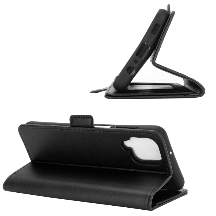 Per Samsung Galaxy A12 Custodia in pelle a vibrazione orizzontale con fibbia magnetica a doppio lato con supporto, slot per carte e portafoglio, For Galaxy A12