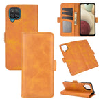 Per Samsung Galaxy A12 Custodia in pelle a vibrazione orizzontale con fibbia magnetica a doppio lato con supporto, slot per carte e portafoglio, For Galaxy A12