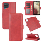 Per Samsung Galaxy A12 Custodia in pelle a vibrazione orizzontale con fibbia magnetica a doppio lato con supporto, slot per carte e portafoglio, For Galaxy A12
