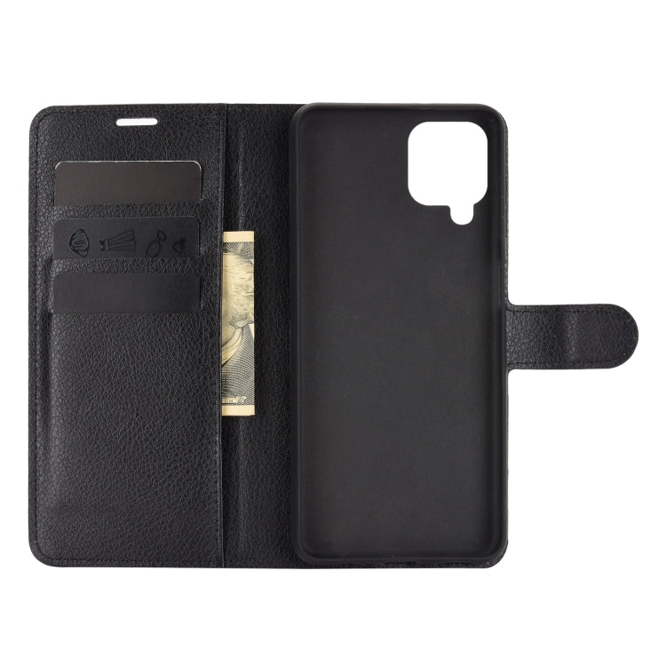 Per Samsung Galaxy A12 Litchi Texture Custodia protettiva a vibrazione orizzontale con supporto, slot per schede e portafoglio, For Galaxy A12