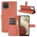 Per Samsung Galaxy A12 Litchi Texture Custodia protettiva a vibrazione orizzontale con supporto, slot per schede e portafoglio, For Galaxy A12