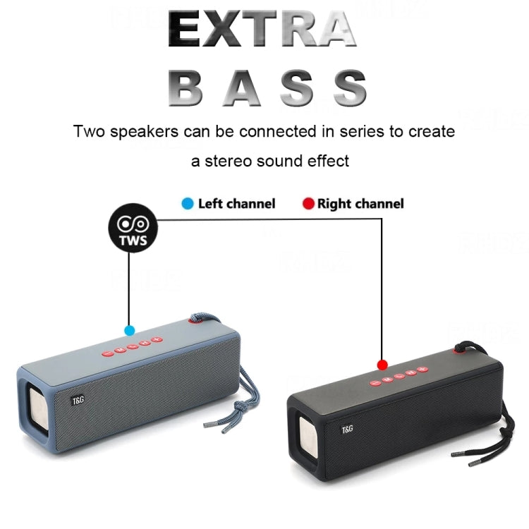 T&G TG271 Altoparlante Bluetooth subwoofer TWS con corda intrecciata, supporto USB/AUX/scheda TF/FM