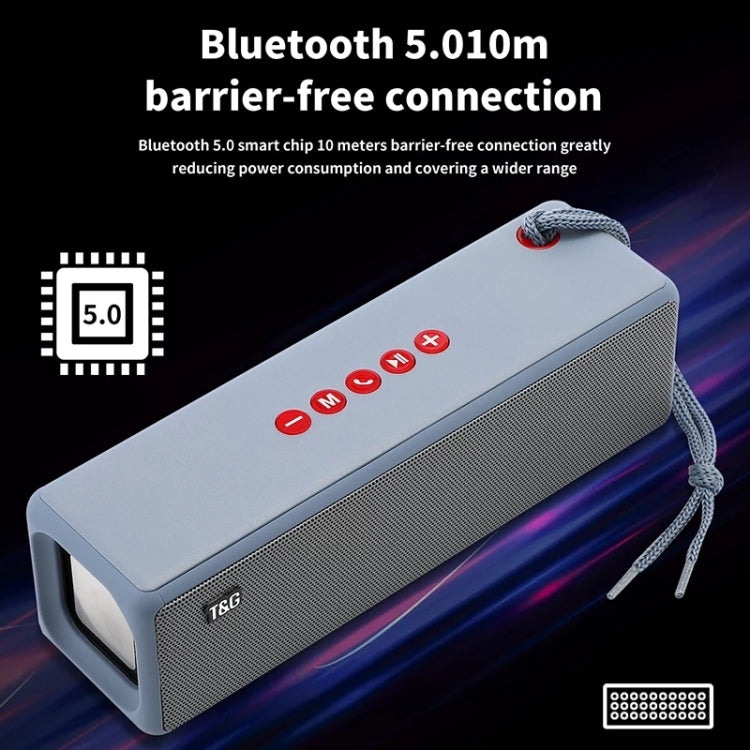 T&G TG271 Altoparlante Bluetooth subwoofer TWS con corda intrecciata, supporto USB/AUX/scheda TF/FM