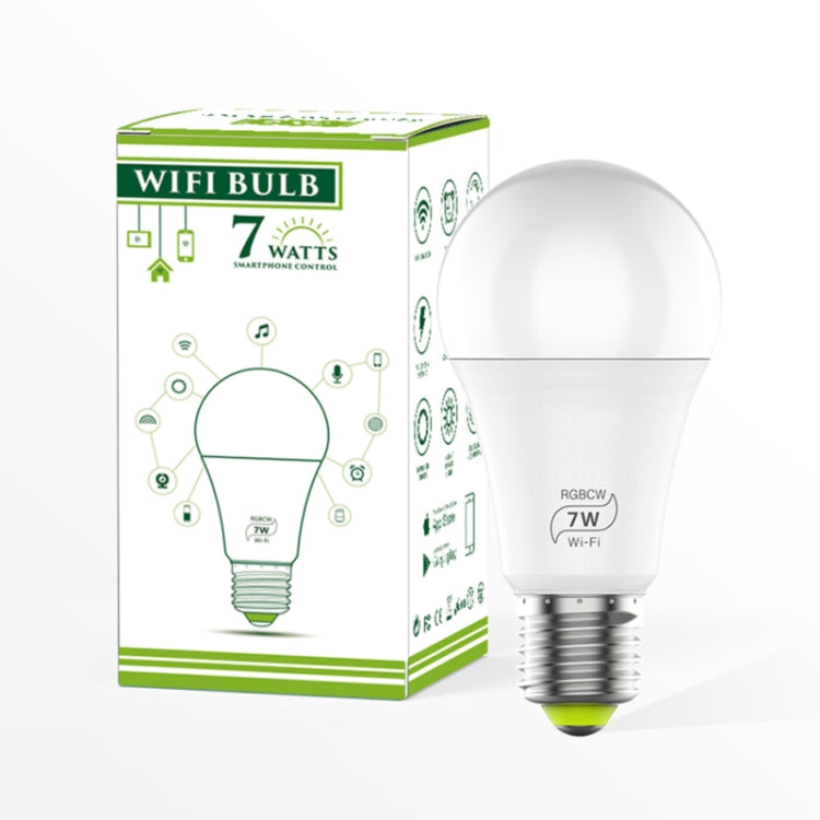 7W E27 RGBCW WIFI LED lampadina intelligente luce domotica intelligente senza fili