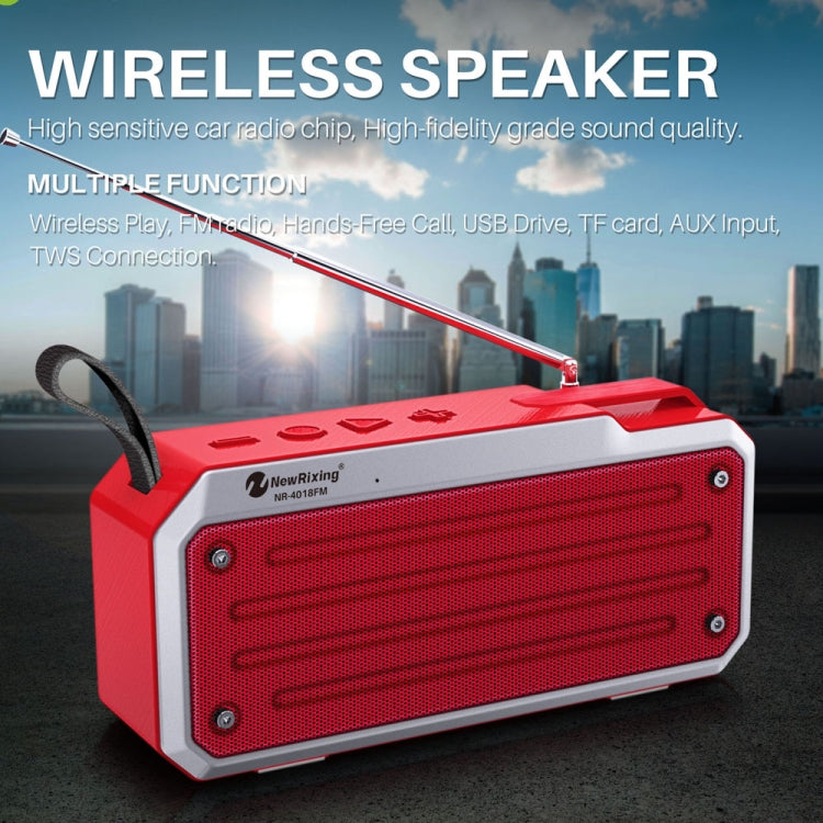 NewRixing NR4018FM TWS Altoparlante Bluetooth stereo portatile, supporto TF Card / FM / 3,5 mm AUX / U Disk / Chiamata in vivavoce