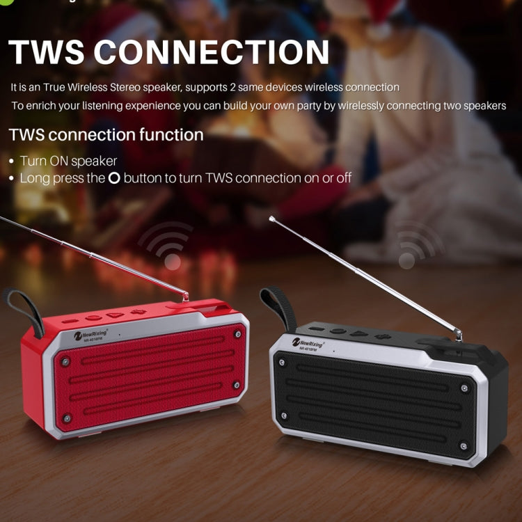 NewRixing NR4018FM TWS Altoparlante Bluetooth stereo portatile, supporto TF Card / FM / 3,5 mm AUX / U Disk / Chiamata in vivavoce