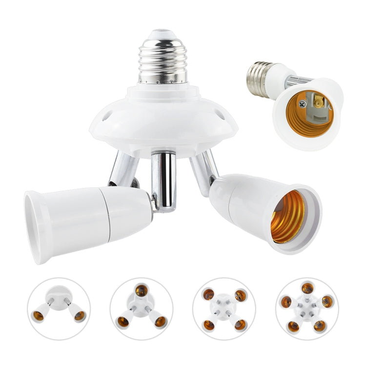 E27 a E27 Splitter LED regolabile portalampada adattatore convertitore presa portalampada, 1 In 1, 2 In 1, 3 In 1, 4 In 1, 5 In 1