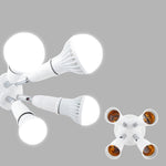 E27 a E27 Splitter LED regolabile portalampada adattatore convertitore presa portalampada, 1 In 1, 2 In 1, 3 In 1, 4 In 1, 5 In 1