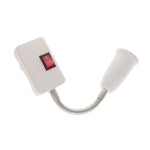 AC 110-220V 6A E27 Portalampada Convertitore di estensione flessibile Presa adattatore interruttore, 20CM, 30CM, 40CM