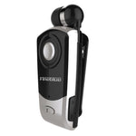F960 CSR4.1 Auricolare Bluetooth antifurto con promemoria di vibrazione del chiamante con cavo retrattile, Black, White, Gold, Silver