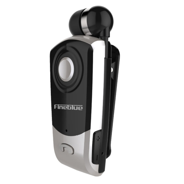 F960 CSR4.1 Auricolare Bluetooth antifurto con promemoria di vibrazione del chiamante con cavo retrattile, Black, White, Gold, Silver