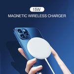 XJ-31 Caricabatterie wireless magnetico 2 in 1 da 15 W + set caricabatterie da viaggio PD 20 W USB-C / Type-C per iPhone serie 12, EU Plug, US Plug, UK Plug
