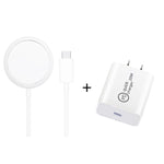 XJ-31 Caricabatterie wireless magnetico 2 in 1 da 15 W + set caricabatterie da viaggio PD 20 W USB-C / Type-C per iPhone serie 12, EU Plug, US Plug, UK Plug