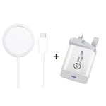 XJ-31 Caricabatterie wireless magnetico 2 in 1 da 15 W + set caricabatterie da viaggio PD 20 W USB-C / Type-C per iPhone serie 12, EU Plug, US Plug, UK Plug