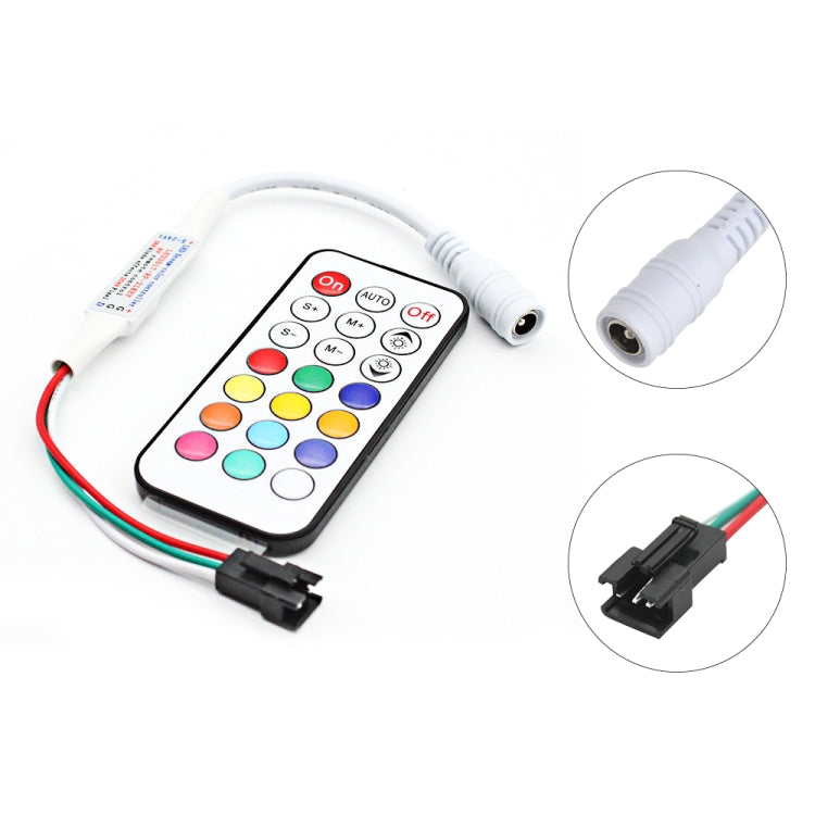Controller LED RGB con telecomando RF a 21 tasti per striscia LED WS2812B WS2811