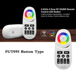 2.4G Miboxer Button Type RGBW RF Telecomando wireless a 4 zone LED per lampadina o striscia LED RGBW, FUT095, FUT096
