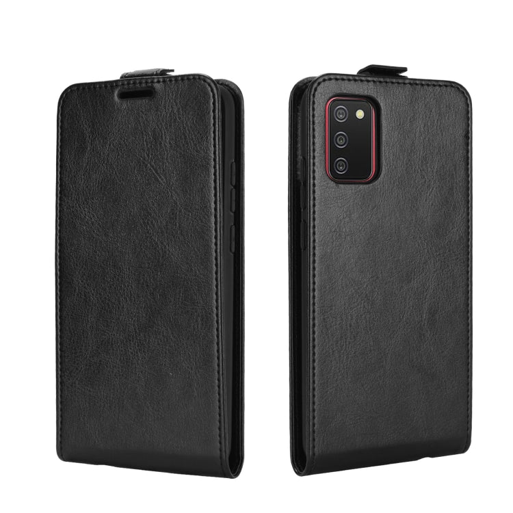 Per Samsung Galaxy A02s R64 Texture Custodia protettiva in pelle a vibrazione verticale singola con slot per schede e cornice per foto, For Galaxy A02s (EU Version)