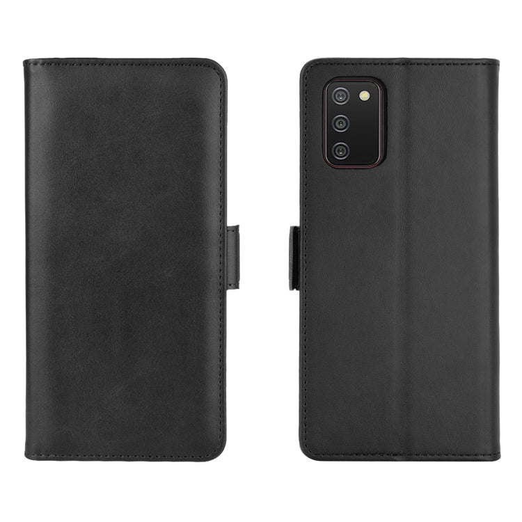 Per Samsung Galaxy A02s Custodia in pelle a vibrazione orizzontale con fibbia magnetica a doppio lato con supporto, slot per schede e portafoglio, For Galaxy A02s (EU Version)
