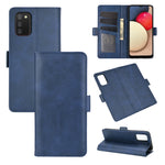 Per Samsung Galaxy A02s Custodia in pelle a vibrazione orizzontale con fibbia magnetica a doppio lato con supporto, slot per schede e portafoglio, For Galaxy A02s (EU Version)