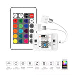 Striscia LED con uscita a 2 vie APP Controller Smart Wifi LED RGB con telecomando IR 24 tasti, 5-24 V
