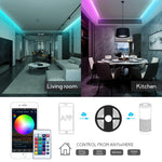 Striscia LED con uscita a 2 vie APP Controller Smart Wifi LED RGB con telecomando IR 24 tasti, 5-24 V