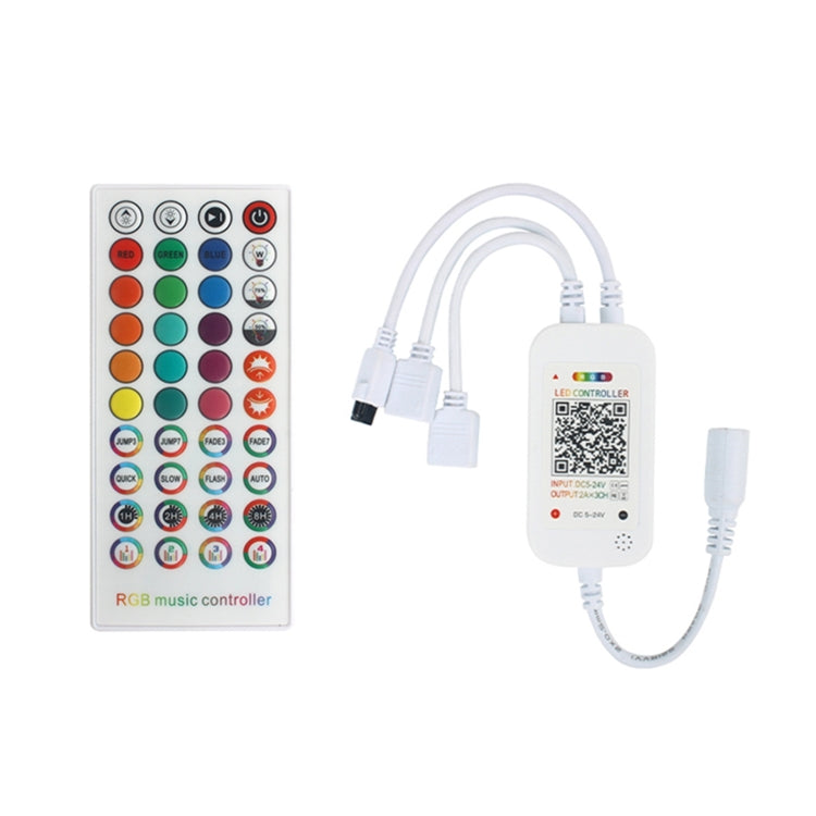WiFi Smart 4 Pin RGB LED Strip Light Controller APP Remote Voice Control Funziona con Alexa Echo, 5-24V, WiFi 40-keys Controller, WiFi 24-keys Controller