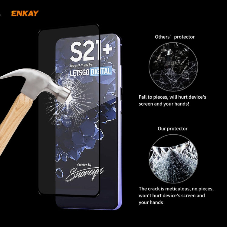 Per Samsung Galaxy S30 + ENKAY Hat-Prince Full Glue 0.26mm 9H 2.5D Vetro temperato Copertura completa Supporto pellicola Sblocco impronte digitali, 1pc, 2pcs, 5pcs, 10pcs