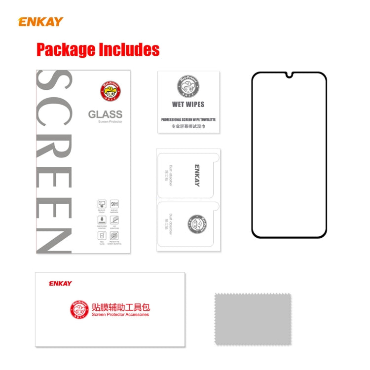 ENKAY Hat-Prince Full Glue 0.26mm 9H 2.5D Pellicola a copertura totale in vetro temperato, For Huawei Nova 8 SE, For Samsung Galaxy A12 (1 PC), For OnePlus Nord N10 5G, For OnePlus Nord N100