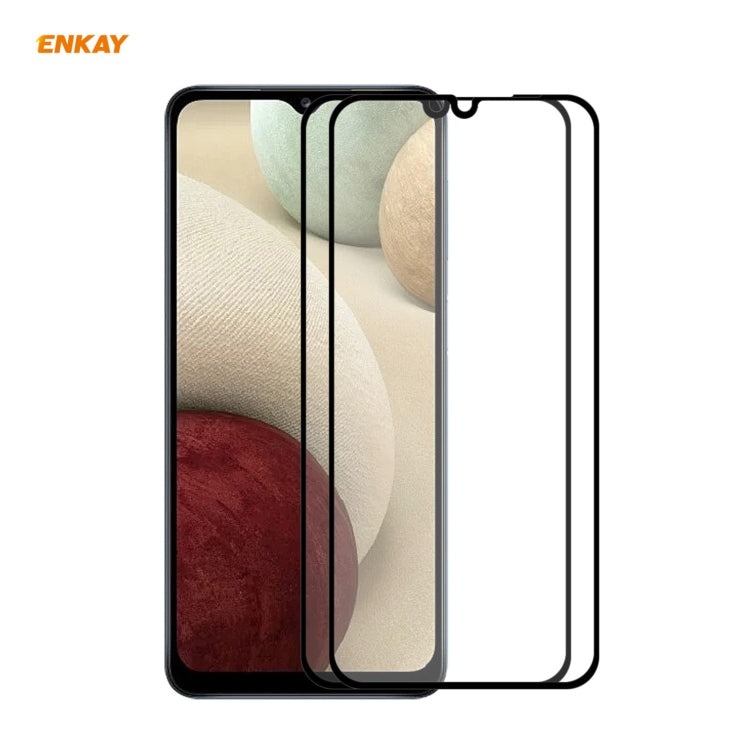 2 PZ ENKAY Hat-Prince Full Glue 0.26mm 9H 2.5D Pellicola a copertura totale in vetro temperato, For Huawei Nova 8 SE, For Samsung Galaxy A12(2 PCS), For OnePlus Nord N10 5G, For OnePlus Nord N100