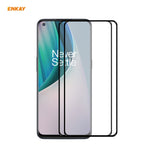 2 PZ ENKAY Hat-Prince Full Glue 0.26mm 9H 2.5D Pellicola a copertura totale in vetro temperato, For Huawei Nova 8 SE, For Samsung Galaxy A12(2 PCS), For OnePlus Nord N10 5G, For OnePlus Nord N100