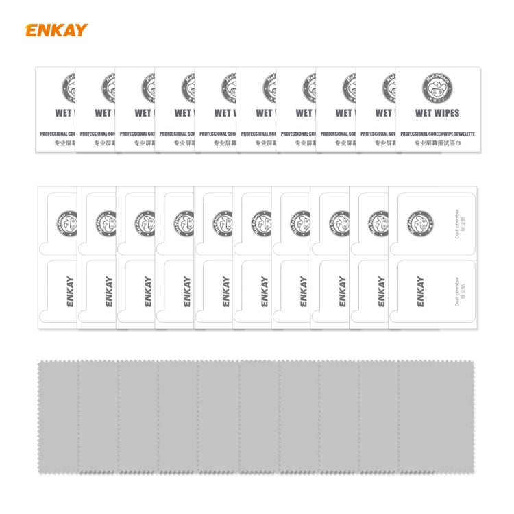 10 PZ ENKAY Hat-Prince Full Glue 0.26mm 9H 2.5D Pellicola a copertura totale in vetro temperato, For Huawei Nova 8 SE, For Samsung Galaxy A12, For OnePlus Nord N10 5G, For OnePlus Nord N100