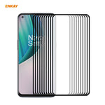 10 PZ ENKAY Hat-Prince Full Glue 0.26mm 9H 2.5D Pellicola a copertura totale in vetro temperato, For Huawei Nova 8 SE, For Samsung Galaxy A12, For OnePlus Nord N10 5G, For OnePlus Nord N100