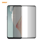 10 PZ ENKAY Hat-Prince Full Glue 0.26mm 9H 2.5D Pellicola a copertura totale in vetro temperato, For Huawei Nova 8 SE, For Samsung Galaxy A12, For OnePlus Nord N10 5G, For OnePlus Nord N100
