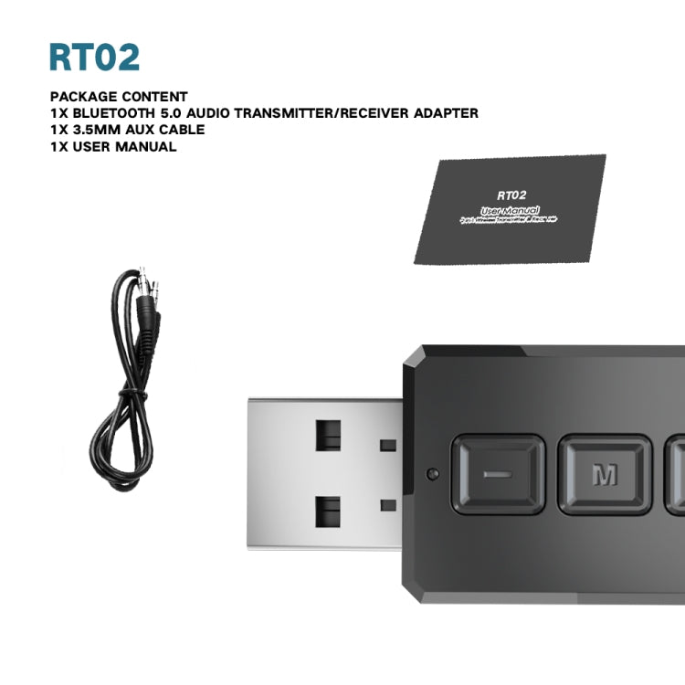 Adattatore audio Bluetooth USB RT02 per auto