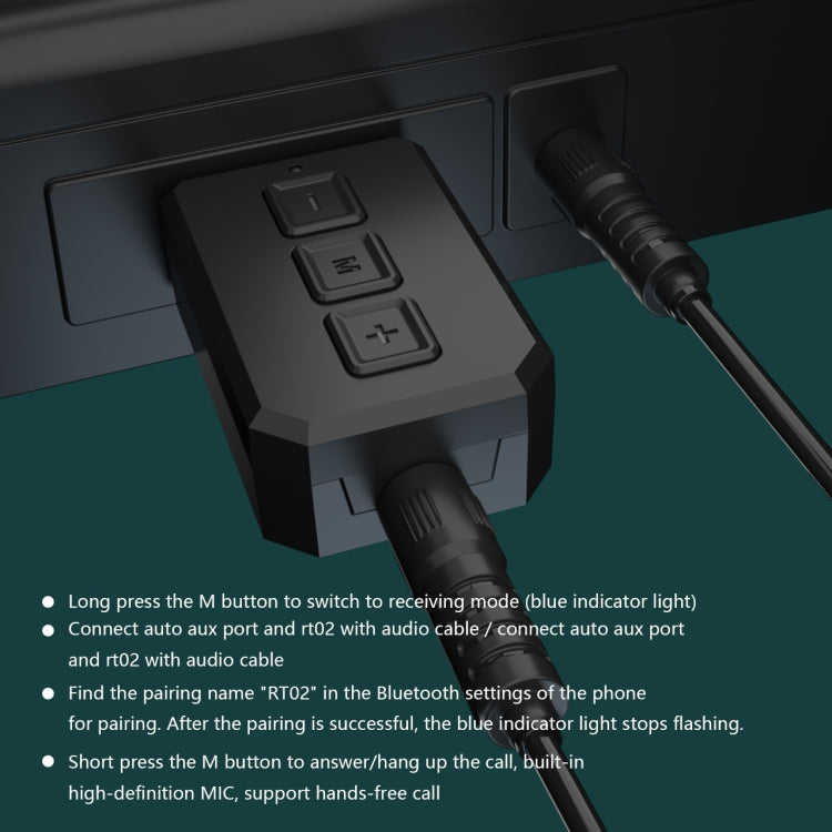 Adattatore audio Bluetooth USB RT02 per auto