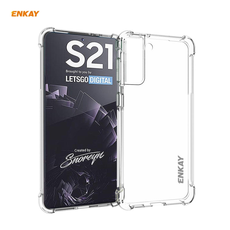 Hat-Prince ENKAY Custodia antiurto in TPU trasparente Custodia morbida antiscivolo, For Samsung Galaxy S21 5G, For Samsung Galaxy S21+ 5G, For Samsung Galaxy S21 Ultra 5G
