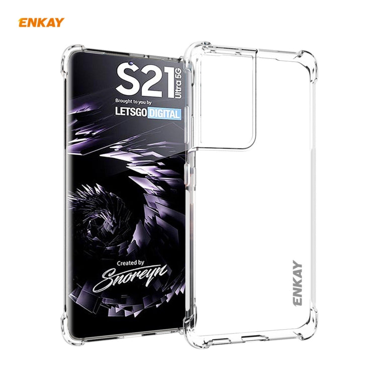 Hat-Prince ENKAY Custodia antiurto in TPU trasparente Custodia morbida antiscivolo, For Samsung Galaxy S21 5G, For Samsung Galaxy S21+ 5G, For Samsung Galaxy S21 Ultra 5G