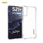 Hat-Prince ENKAY Custodia antiurto in TPU trasparente Custodia morbida antiscivolo + 0,26 mm 9H 2,5D Colla completa Copertura completa Pellicola protettiva in vetro temperato Supporto Sblocco impronte digitali, For Samsung Galaxy S21+ 5G               ...