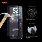 Hat-Prince ENKAY Custodia antiurto in TPU trasparente Custodia morbida antiscivolo + 0,26 mm 9H 2,5D Colla completa Copertura completa Pellicola protettiva in vetro temperato Supporto Sblocco impronte digitali, For Samsung Galaxy S21+ 5G               ...